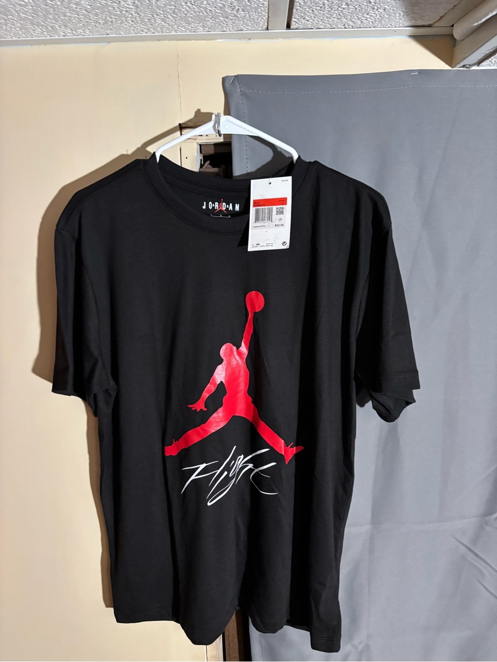 Jordan Black T-Shirt with Red Jumpman Graphic